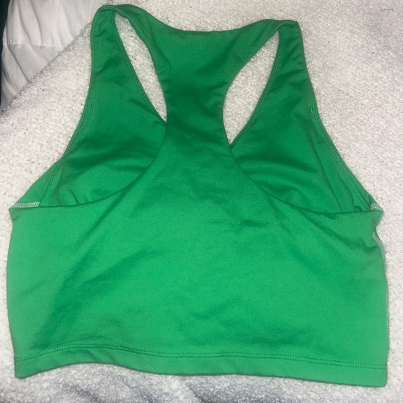 GREEN aerie by offline athletic crop top with built in bra!! - Picture 3 of 3